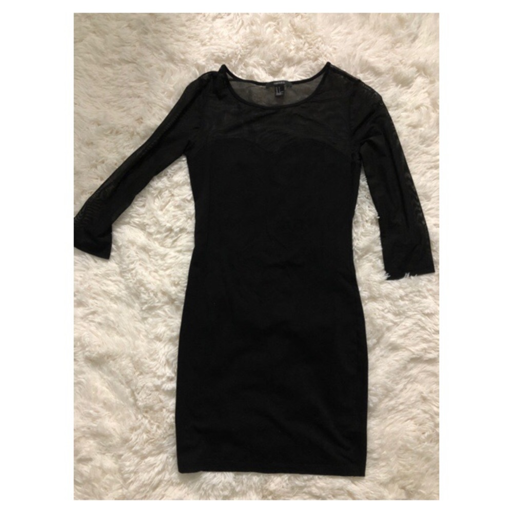 Forever 21 black mesh dress